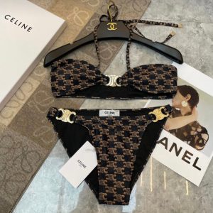 Brown & black bikini