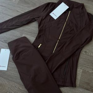 Chocolate brown & gold shorts set