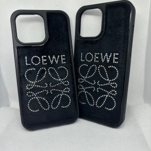 Black velvet phone case