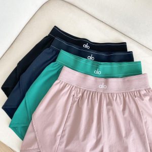 Blush pink & green shorts
