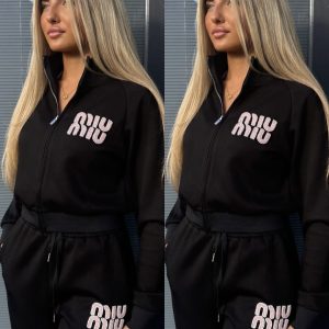 Black & pink tracksuit